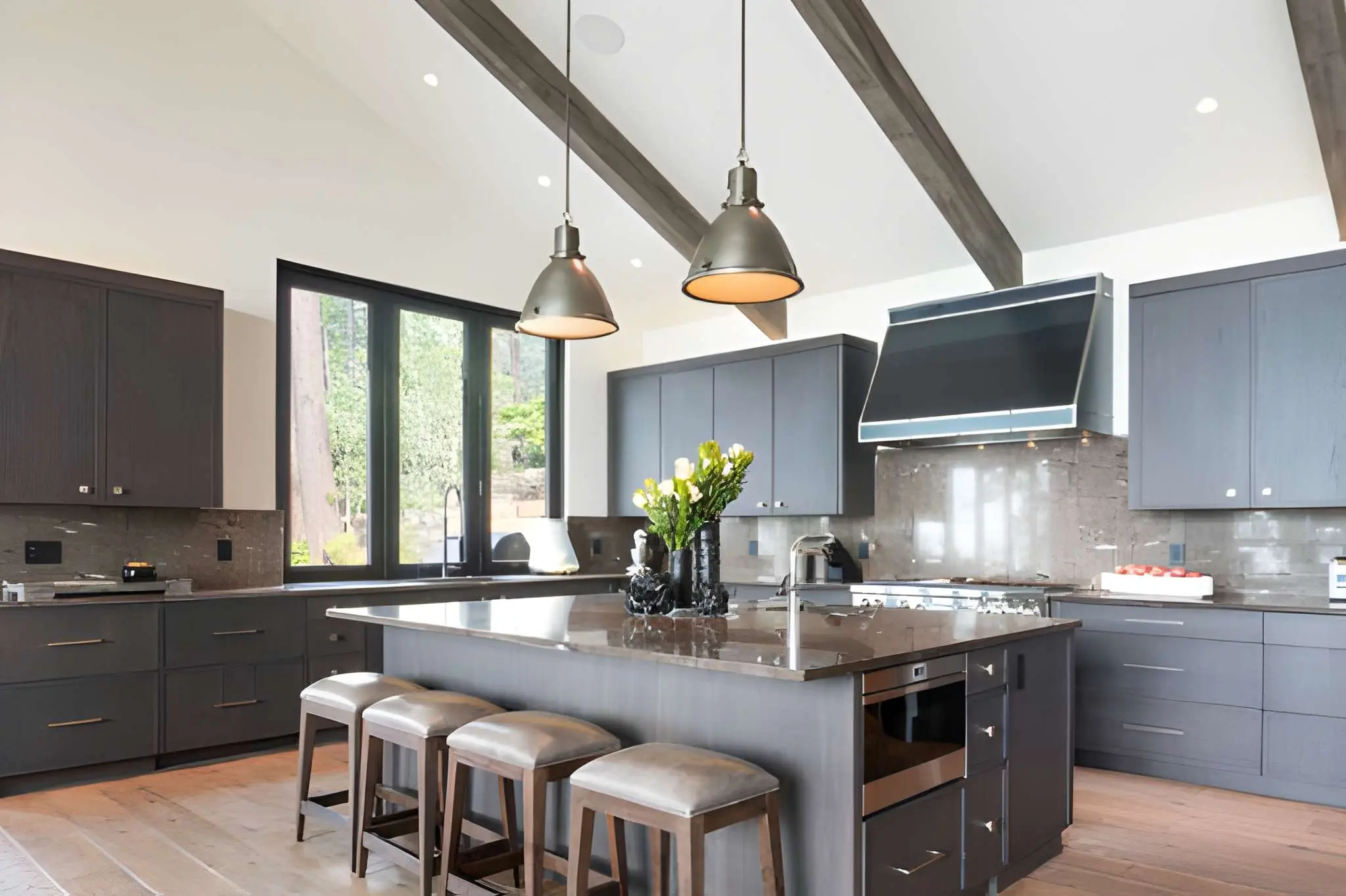 High-end kitchen renovation by General Contractor in Tarrytown showcasing custom cabinetry and modern finishes